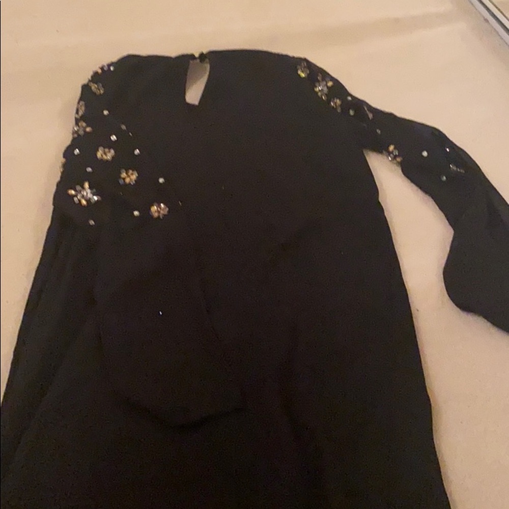 H&M black dress with beading